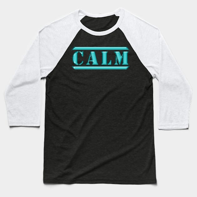Calm Light Blue Baseball T-Shirt by The Black Panther